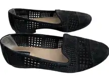 Suede Perforated Loafers / Flats.
