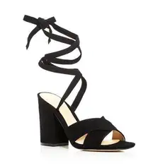 Ivanka Trump • Kuriel suede ankle tie sandals wrap strappy criss cross heeled