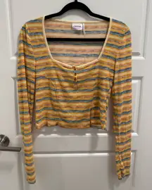 Urban Outfitters Out From Under Sweet Dreams Striped Long Sleeve Tee