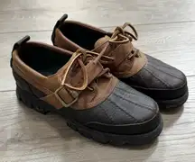 Vtg Ralph Lauren Polo Sport Weatherproof Leather Rubber Slip On Duck Boots 5.5
