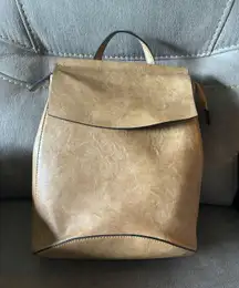 Tan Backpack Purse