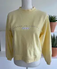 JANSPORT Perdue University Butter Yellow Crewneck Sweatshirt Size Small