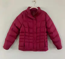 L.L.Bean  Magenta Down Puffer Winter Jacket