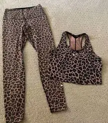 Nike  Animal Print High Rise Legging With Tank Size Small Bin 281