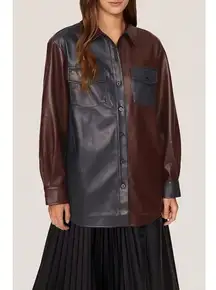 Peter Som faux leather jacket