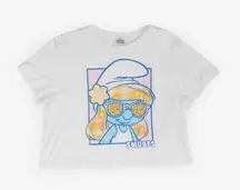 NWT The Smurfs x Unique Vintage White Cropped Graphic Tee, Size 2X