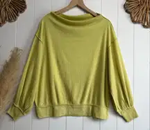 Free People pullover knit sweater cozy casual ribbed mock neck XS