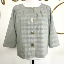 Michael Kors Womens Gray houndstooth Button Up Jacket blazer cape Size Medium