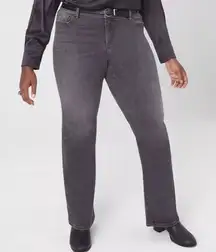 Lane Bryant Gray Mid-Rise Flex Magic Waistband Signature Fit Boot Gray Jeans 18