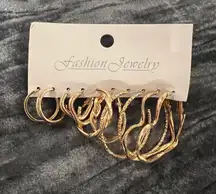 Elegant Gold Hoop Earrings Set