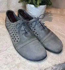 NOAT Lalo grey suede perforated sneaker sz 42