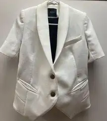 SMYTHE LES VESTES VINTAGE SHORT SLEEVE BLAZER SMALL