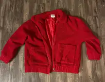 i.am.gia Red Pixie Teddy Coat Zip Up Jacket