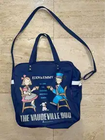 1987 Sanrio The Vaudeville Duo Eddy‎ & Emmy Plaid Vinyl Handbag Bag