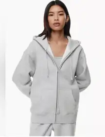 TNA Aritzia Full Zip Hoodie Light Heather Gray 1 S