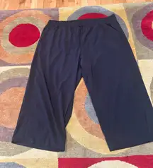 Athleta Women Avenue Wide Leg Crop Pants Black Drawstring Women’s Size 24 Plus