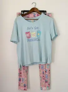 Soda Print Pastel Pajama Set