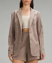 Lululemon Taupetastic Relaxed-Fit Twill Blazer Size 2
