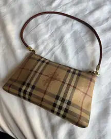 Vintage Burberry London Pochette Haymarket Check Shoulder Bag Classic