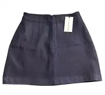 NWT WeWoreWhat Mini Skirt Indigo Comfort Raw Blue Size Small