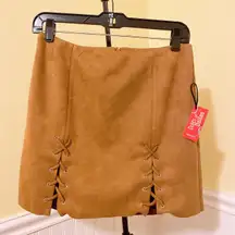 Light Brown Tie Design Skirt