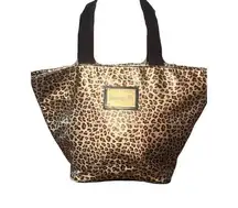 Betsey Johnson Cheetah Shopper Tote Bag Purse Betseyville RARE Metallic Gold