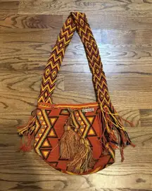Cordobags Orange‎ Yellow Hippie Crossbody Bucket Bag Tote Purse Fringe Boho