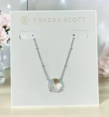 NWT! Kendra Scott Jolie Silver Pendant Necklace in Dichroic Glass