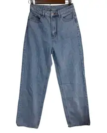 Shein Women’s High‎ Rise Straight Leg Denim Mom Jeans Size 4 Blue Casual Retro