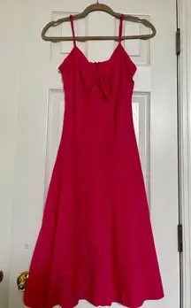 For Target | Hot Pink Spaghetti Strap MIDI Dress