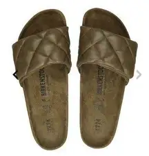 Birkenstock 1778 padded Sylt slides size 37 Khaki green