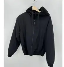 Lululemon Reversible Fleece Jacket Women Size 8 Black Full Zip‎ Sherpa Lined