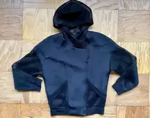 Michi Black Oversized Mesh and Neoprene Moto-Style Jacket XS