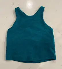 Beyond Yoga Focus Cropped‎ Tank Blue Green Spacedye In XS