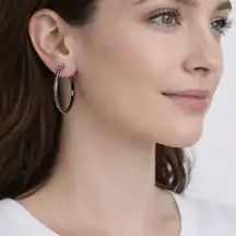 Elegant Silver Hoop Earrings