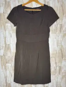 Adrienne‎ Vittadini Size 4 Sheath Dress w/ Short Sleeves Scoop Neck Tweed