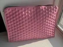vintage 80’s pink bubble purse clutch with zip closure