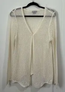 Vintage 90’s Bon Worth Crochet Cardigan Medium coastal‎ festival
