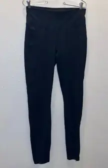 small black athletic yoga workout leggings ankle