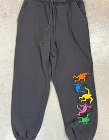 Cotton On K. Haring Joggers Sweatpants Colorful Print XS Women's Athleisure