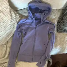 lavender forever fleece zip up jacket