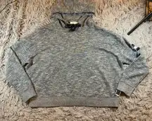 Marled Grey Iris track hoodie sz M