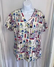 Jasco Uniform Top Dentist Print Size L