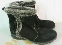 Khombu Kellie boots suede with faux fur sz 8