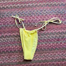 NWOT LA HEARTS YELLOW STRING BIKINI CHEEKY THONG BOTTOM SWIM