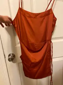 Red/Orange Romper Dress