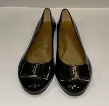Kate Spade Tock Black Patent Leather with Bow Ballet Flats  Size 7.5