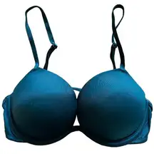 PINK - Victoria's Secret  Wear Everywhere Super Push Up Bra Underwired Teal 32C