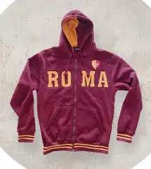 Maroon and Orange Zip Up Jacket