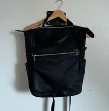 Black  Backpack With Gold Hardware